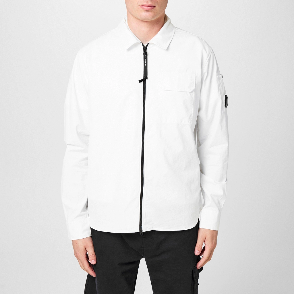 CP Company Zipped Overshirt - Gauze White 103